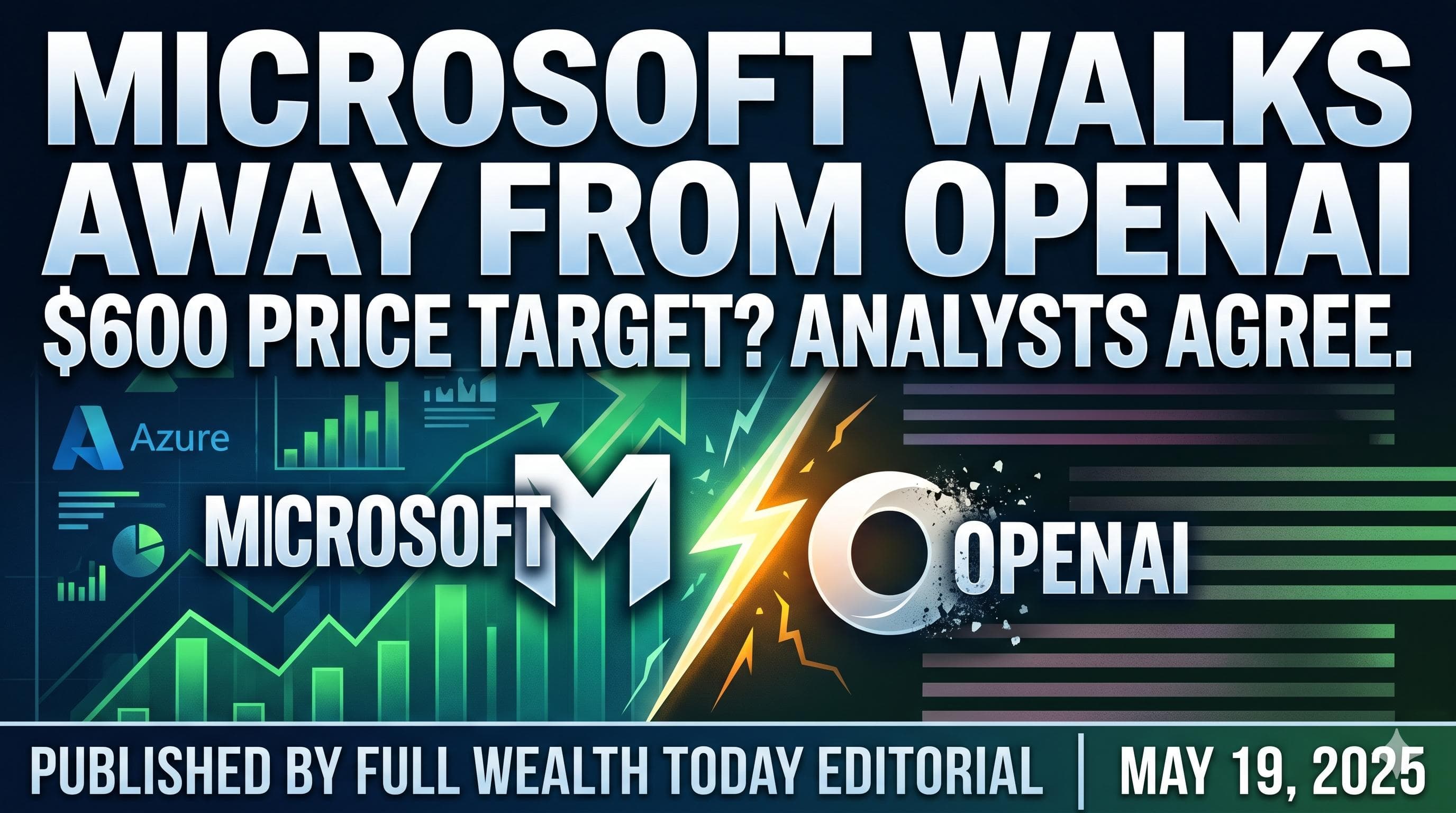 Microsoft Is Walking Away From OpenAI — And Analysts Say MSFT Stock Could Hit $600