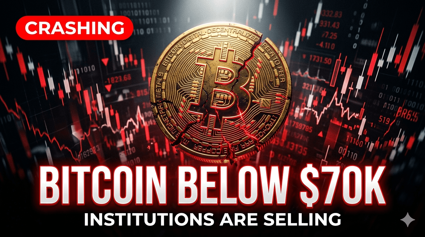 Bitcoin Crashes Below $70,000: Institutions Are Exiting While Retail Holds the Bag
